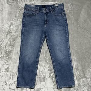 J Crew Essential Straight Jeans Womens Petite Size 30p Blue Classic Everyday EUC